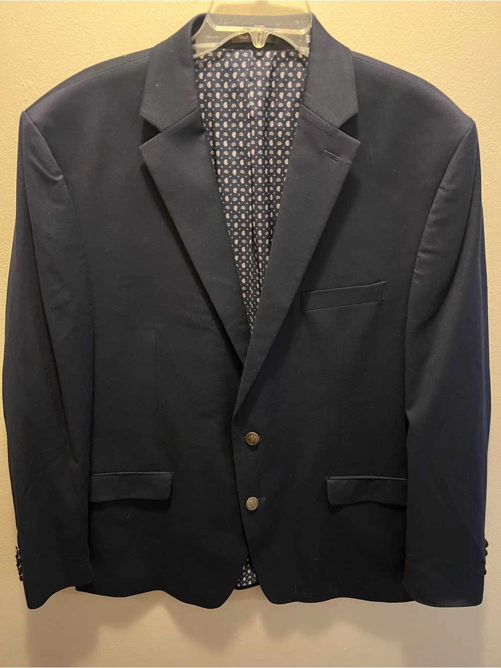 Chaps Navy Blue Two-Button Sport Coat